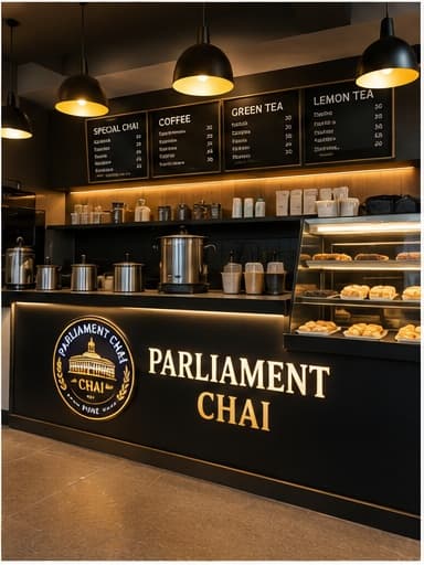 Inside a Parliament Chai outlet